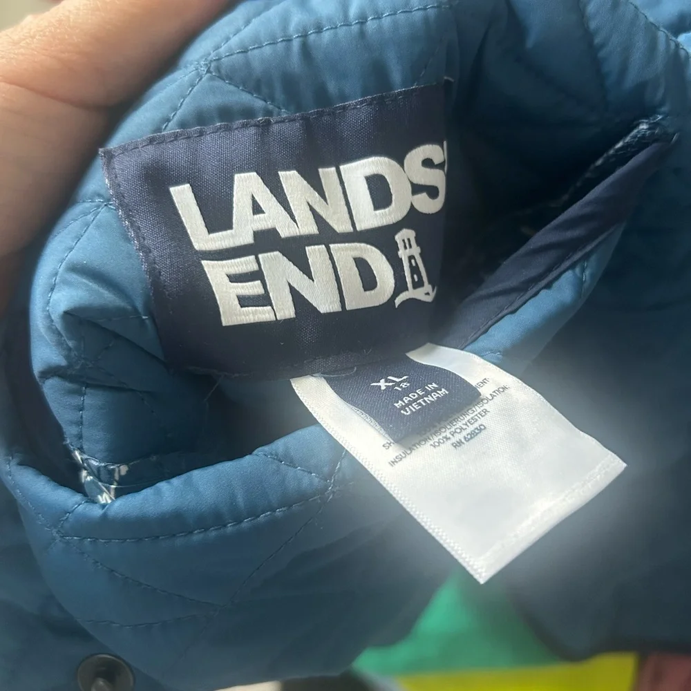 Lands End Women Reversable Insulated Barn Coat size XL - Picture 4 of 9